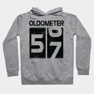 Oldometer Happy Birthday 57 Years Old Was Born In 1963 To Me You Papa Dad Mom Brother Son Husband Hoodie